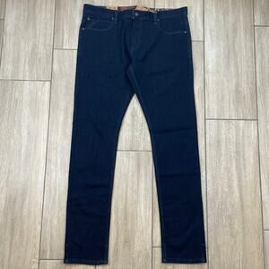 Meridian Line Momentum Jeans Mens 36x34 Slim Tapered Dark Wash Stretch NWT